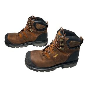 KEEN Utility Camden 6 WP Men's‎ Waterproof Leather Work Boots Size 8D Brown